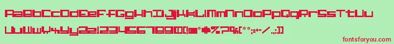 Alphaste Font – Red Fonts on Green Background