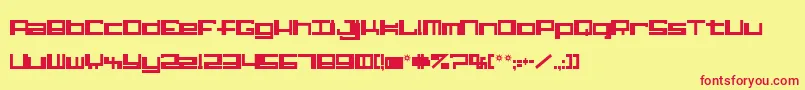 Alphaste Font – Red Fonts on Yellow Background