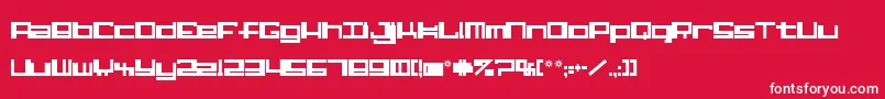 フォントAlphaste – 赤い背景に白い文字