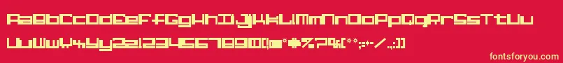 Alphaste Font – Yellow Fonts on Red Background