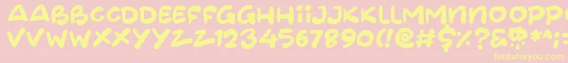 Cloudheads Font – Yellow Fonts on Pink Background