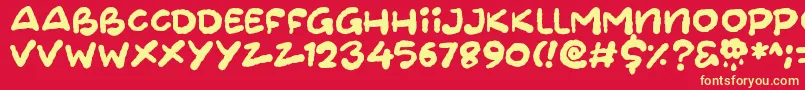 Cloudheads Font – Yellow Fonts on Red Background