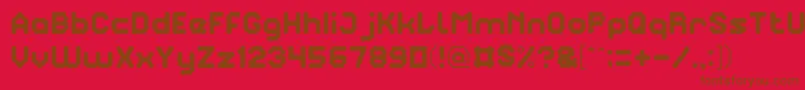 Шрифт TheBrainSlim – коричневые шрифты на красном фоне