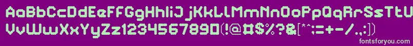 TheBrainSlim Font – Green Fonts on Purple Background