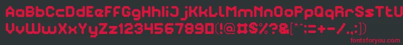 TheBrainSlim Font – Red Fonts on Black Background
