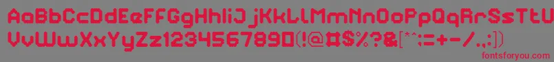 TheBrainSlim Font – Red Fonts on Gray Background