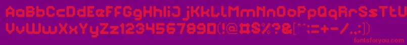 フォントTheBrainSlim – 紫の背景に赤い文字