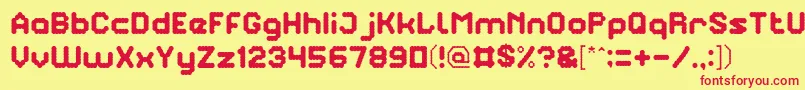 TheBrainSlim Font – Red Fonts on Yellow Background