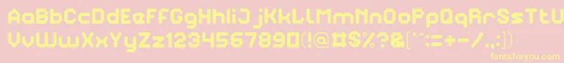 TheBrainSlim Font – Yellow Fonts on Pink Background