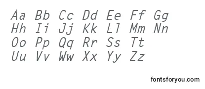 Шрифт LettergothicBoldItalic