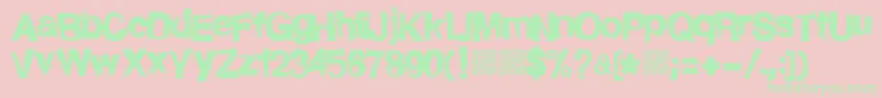 Rightbrewv2 Font – Green Fonts on Pink Background