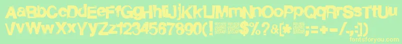 Rightbrewv2 Font – Yellow Fonts on Green Background