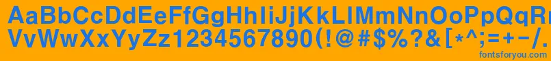 HygothicExtra Font – Blue Fonts on Orange Background