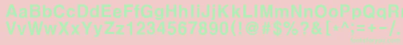 HygothicExtra Font – Green Fonts on Pink Background