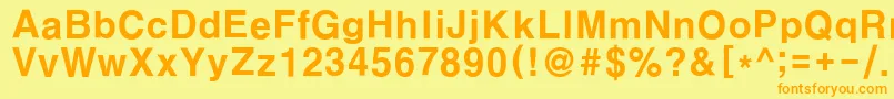 HygothicExtra Font – Orange Fonts on Yellow Background
