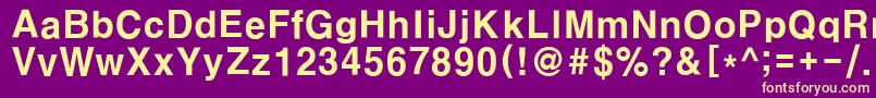 HygothicExtra Font – Yellow Fonts on Purple Background