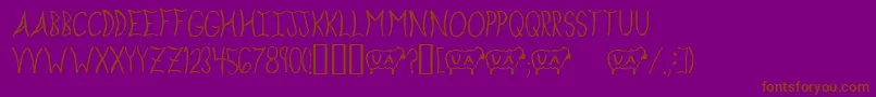 Expls Font – Brown Fonts on Purple Background