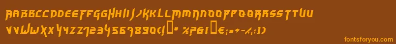 Hammerhead ffy Font – Orange Fonts on Brown Background