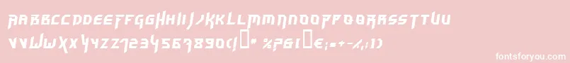 Hammerhead ffy Font – White Fonts on Pink Background