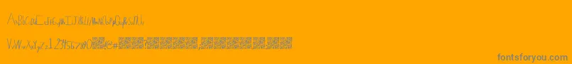 Lemonadehustler-Schriftart – Graue Schriften auf orangefarbenem Hintergrund