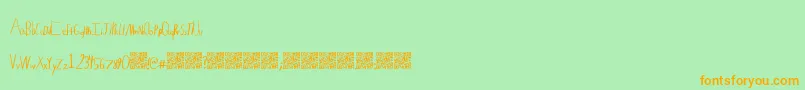 Lemonadehustler Font – Orange Fonts on Green Background