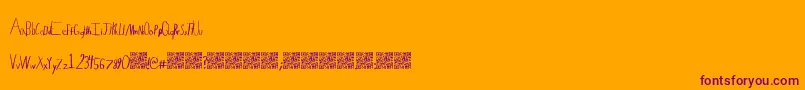 Lemonadehustler Font – Purple Fonts on Orange Background