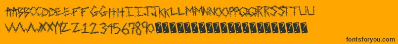 Sewntight Font – Black Fonts on Orange Background