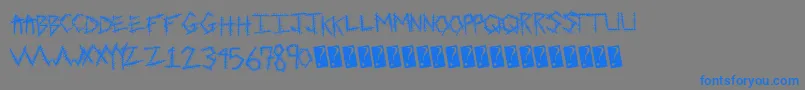 Sewntight Font – Blue Fonts on Gray Background