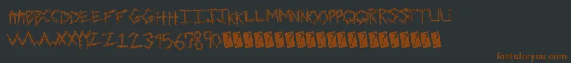 Sewntight Font – Brown Fonts on Black Background