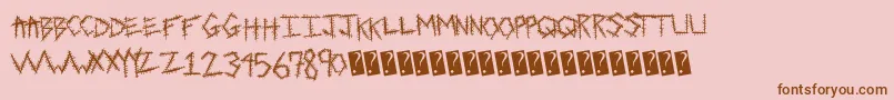 Sewntight Font – Brown Fonts on Pink Background
