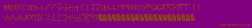 Sewntight Font – Brown Fonts on Purple Background