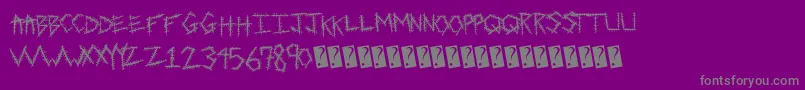 Sewntight Font – Gray Fonts on Purple Background