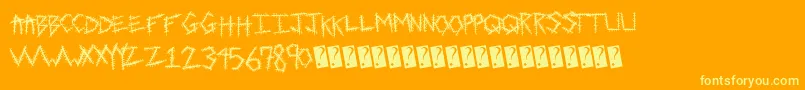 フォントSewntight – オレンジの背景に黄色の文字