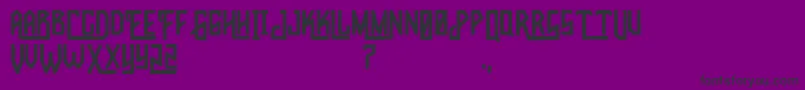 WildRiver-fontti – mustat fontit violetilla taustalla