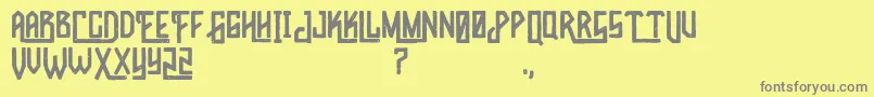 Weitere Informationen zur WildRiver-Schriftart WildRiver-Schriftart – Graue Schriften auf gelbem Hintergrund