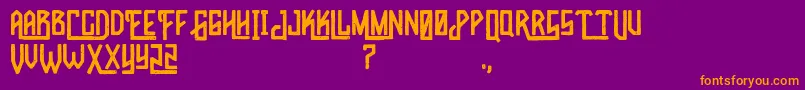 WildRiver Font – Orange Fonts on Purple Background