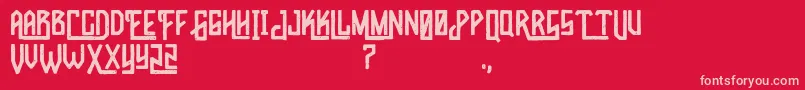 Czcionka WildRiver – różowe czcionki na czerwonym tle