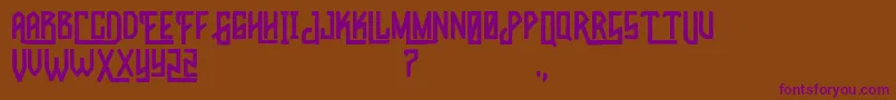WildRiver-Schriftart – Violette Schriften auf braunem Hintergrund