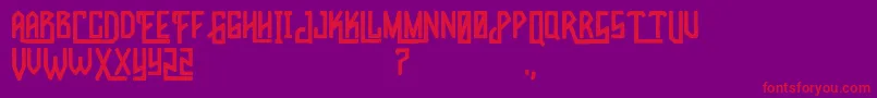 Шрифт WildRiver – красные шрифты на фиолетовом фоне