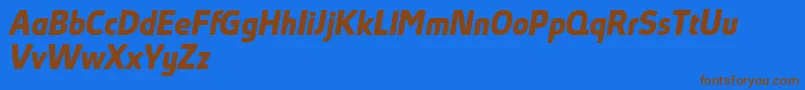 AbsolutProBoldItalicReduced Font – Brown Fonts on Blue Background