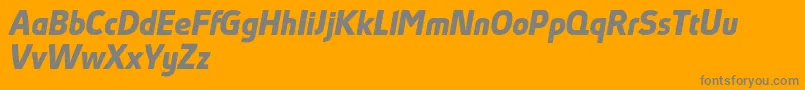AbsolutProBoldItalicReduced Font – Gray Fonts on Orange Background