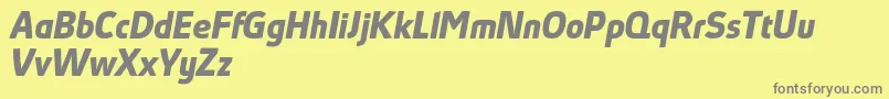 AbsolutProBoldItalicReduced Font – Gray Fonts on Yellow Background