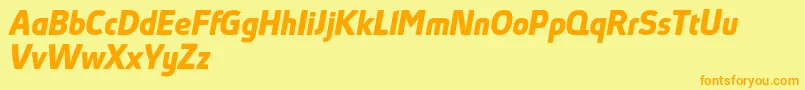 More about AbsolutProBoldItalicReduced Font AbsolutProBoldItalicReduced Font – Orange Fonts on Yellow Background