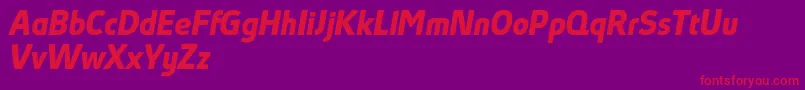 AbsolutProBoldItalicReduced Font – Red Fonts on Purple Background