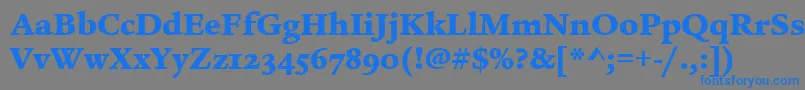 LegacySerifMdOsItcTtUltra Font – Blue Fonts on Gray Background