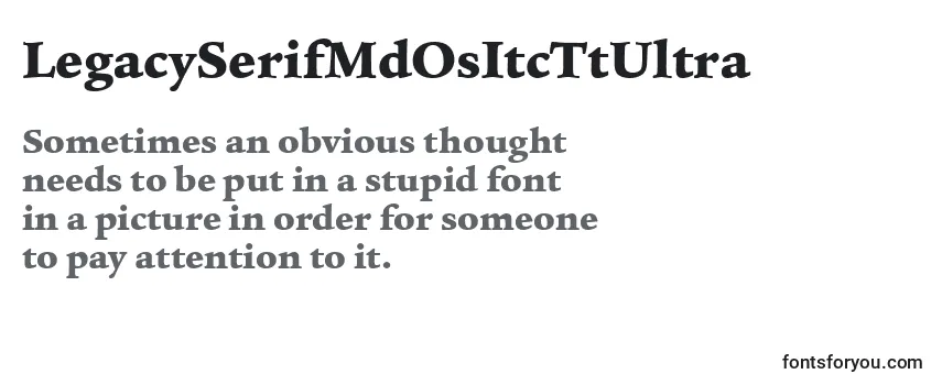 Review of the LegacySerifMdOsItcTtUltra Font