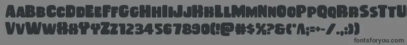 Rubberboybold-Schriftart – Schwarze Schriften auf grauem Hintergrund