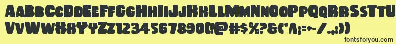 Police Rubberboybold – polices noires sur fond jaune