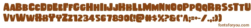 Шрифт Rubberboybold – коричневые шрифты на белом фоне