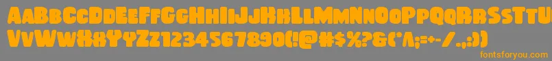 Rubberboybold Font – Orange Fonts on Gray Background
